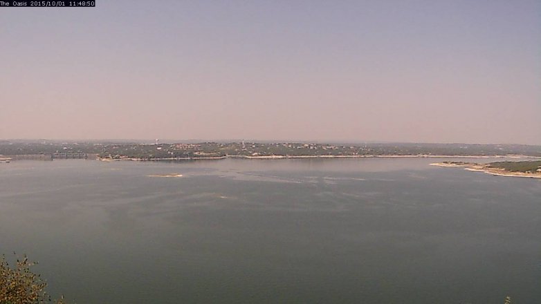 Lake Travis webcam, October 1, 2015 10:55 AM CT