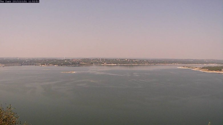 Lake Travis webcam, October 1, 2015 11:00 AM CT