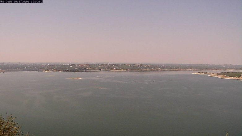 Lake Travis webcam, October 1, 2015 11:05 AM CT