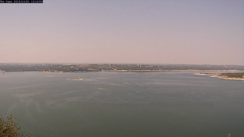 Lake Travis webcam, October 1, 2015 11:20 AM CT