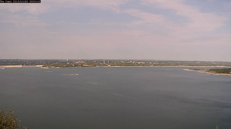 Lake Travis webcam, October 2, 2015 9:00 AM CT
