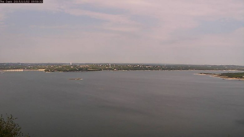 Lake Travis webcam, October 2, 2015 9:05 AM CT