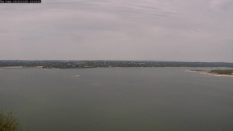 Lake Travis webcam, October 2, 2015 9:20 AM CT