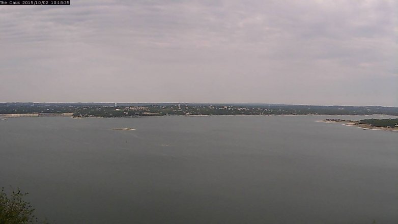 Lake Travis webcam, October 2, 2015 9:25 AM CT