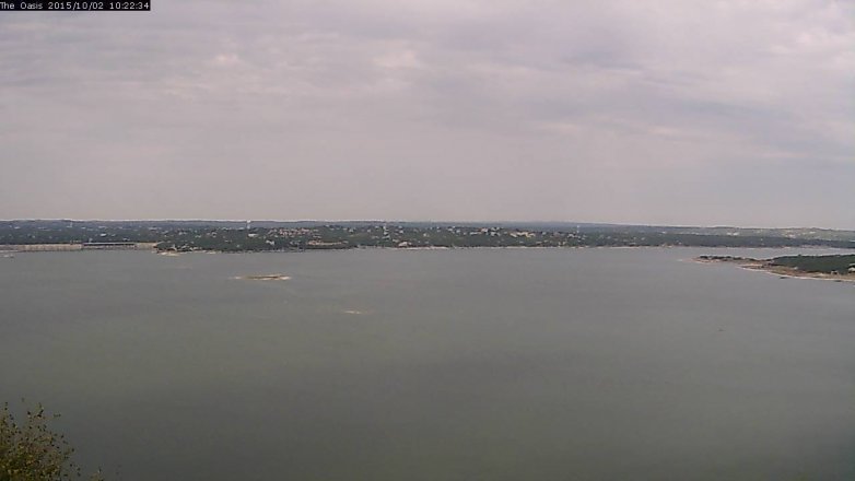 Lake Travis webcam, October 2, 2015 9:30 AM CT
