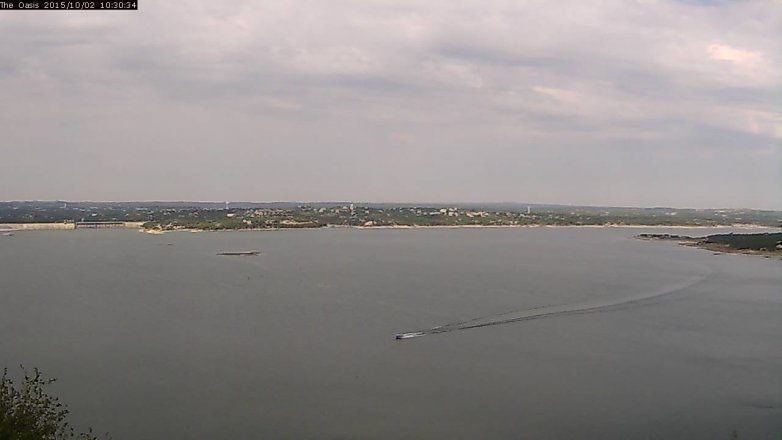 Lake Travis webcam, October 2, 2015 9:35 AM CT