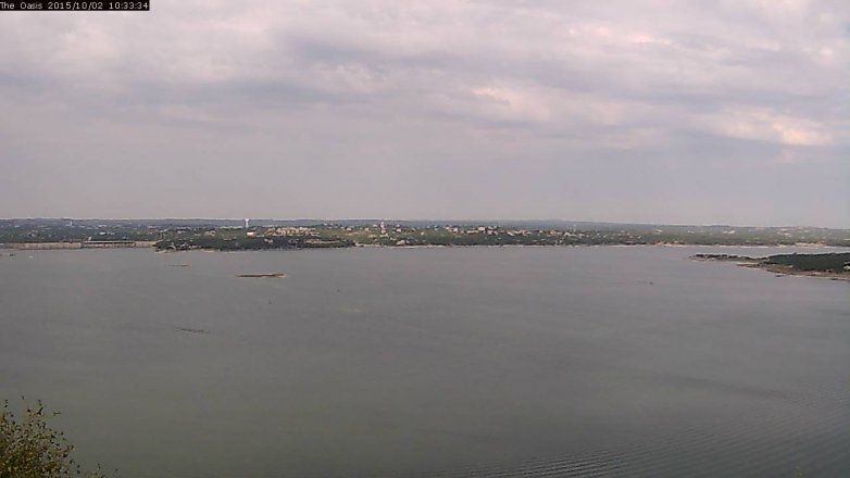 Lake Travis webcam, October 2, 2015 9:40 AM CT