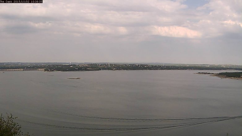 Lake Travis webcam, October 2, 2015 9:45 AM CT