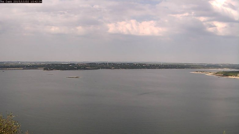 Lake Travis webcam, October 2, 2015 9:50 AM CT