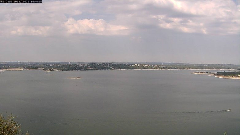 Lake Travis webcam, October 2, 2015 9:55 AM CT