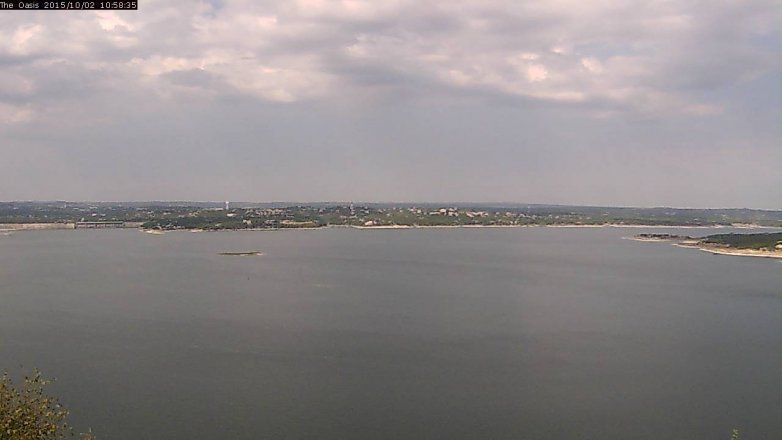 Lake Travis webcam, October 2, 2015 10:05 AM CT