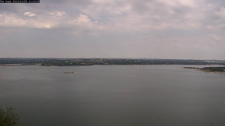 Lake Travis webcam, October 2, 2015 10:20 AM CT