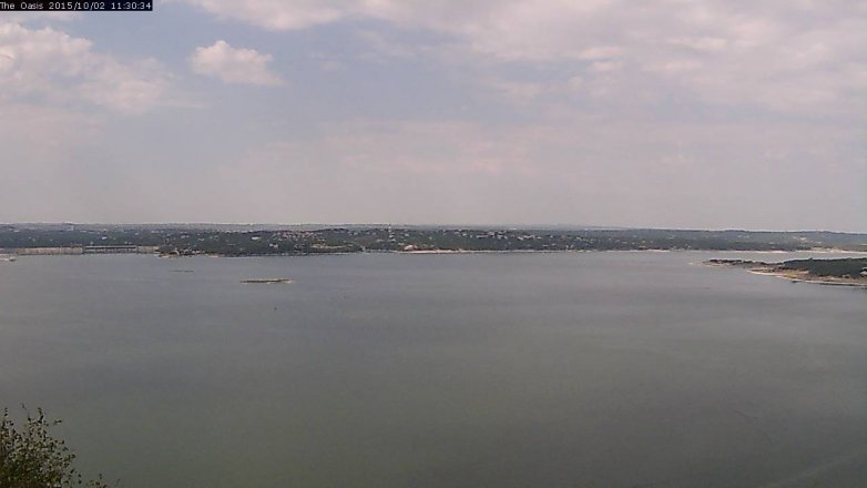 Lake Travis webcam, October 2, 2015 10:35 AM CT