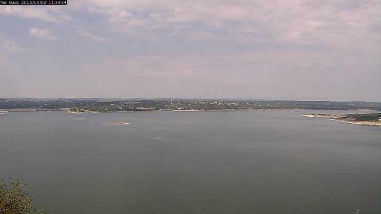 Lake Travis webcam, October 2, 2015 10:40 AM CT