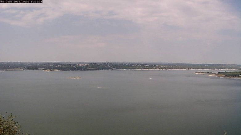 Lake Travis webcam, October 2, 2015 10:45 AM CT