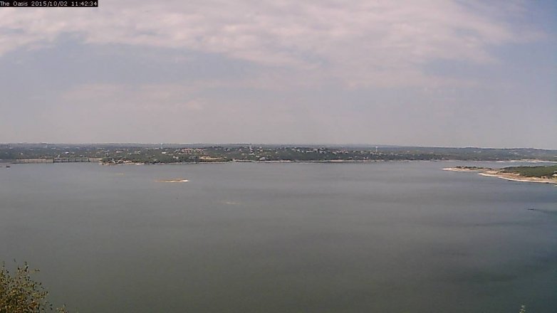 Lake Travis webcam, October 2, 2015 10:50 AM CT