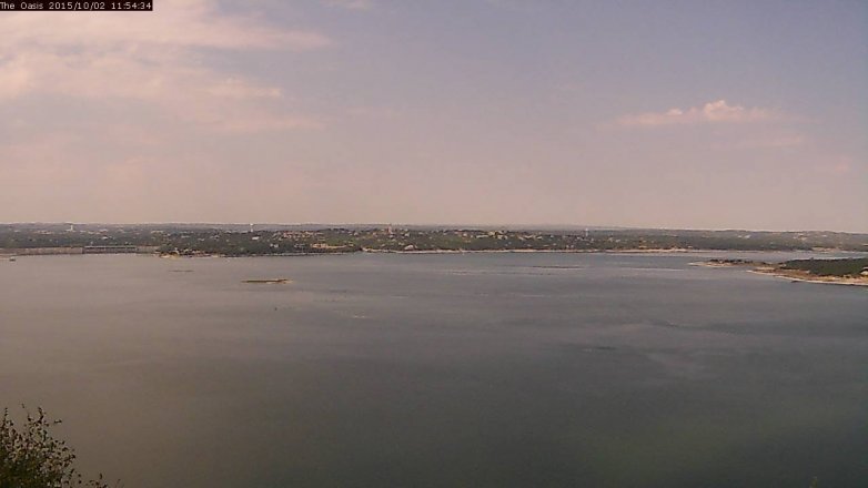 Lake Travis webcam, October 2, 2015 11:00 AM CT