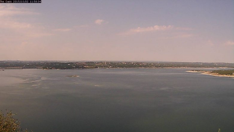 Lake Travis webcam, October 2, 2015 11:05 AM CT