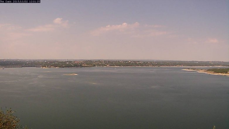 Lake Travis webcam, October 2, 2015 11:10 AM CT
