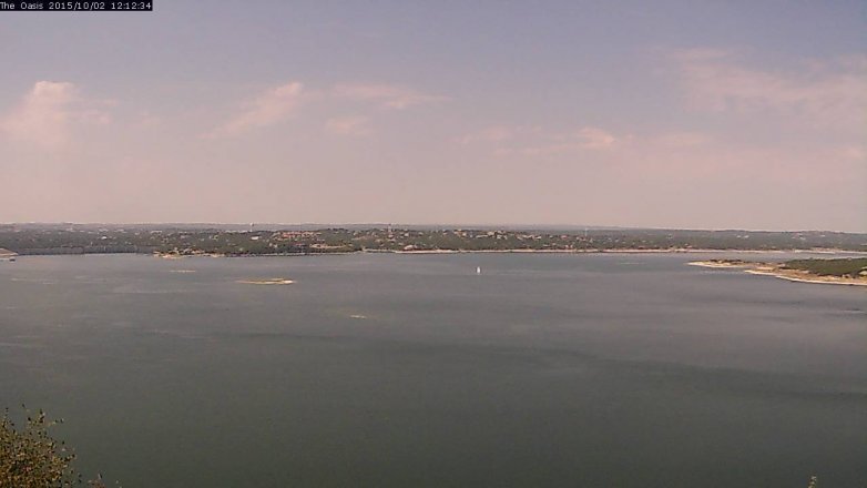 Lake Travis webcam, October 2, 2015 11:20 AM CT