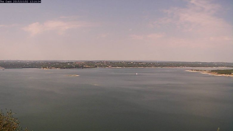 Lake Travis webcam, October 2, 2015 11:25 AM CT