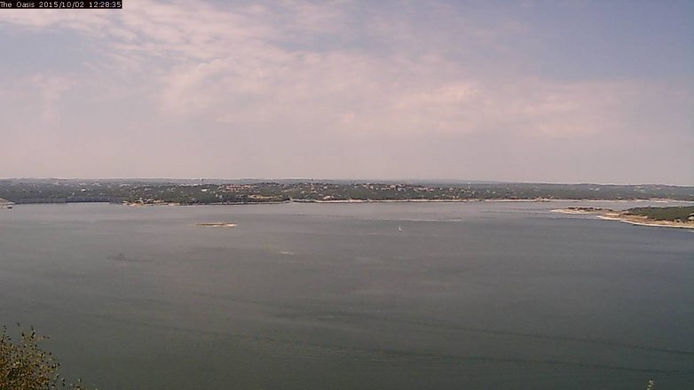 Lake Travis webcam, October 2, 2015 11:35 AM CT