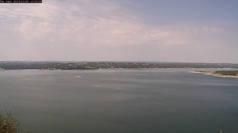Lake Travis webcam, October 2, 2015 11:40 AM CT