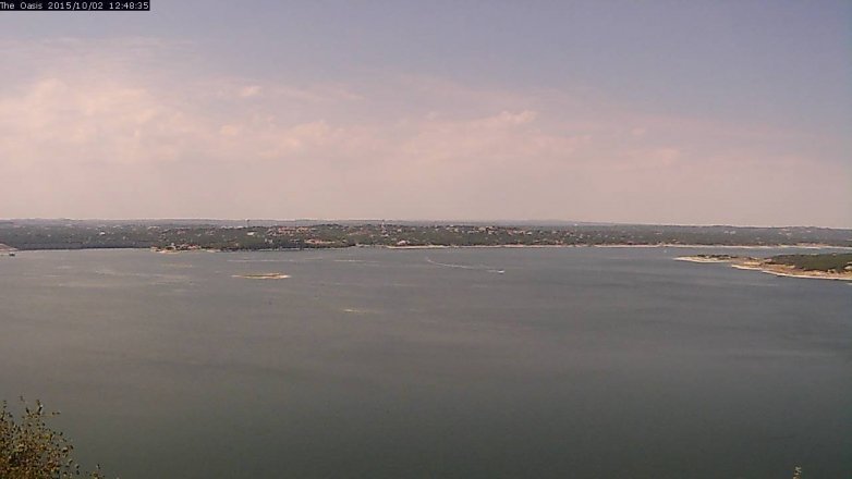 Lake Travis webcam, October 2, 2015 11:55 AM CT