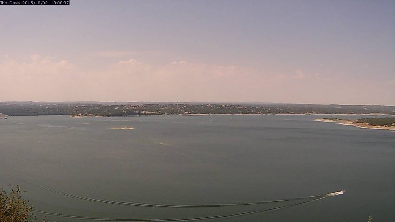 Lake Travis webcam, October 2, 2015 12:15 PM CT