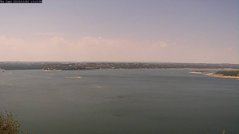 Lake Travis webcam, October 2, 2015 12:20 PM CT
