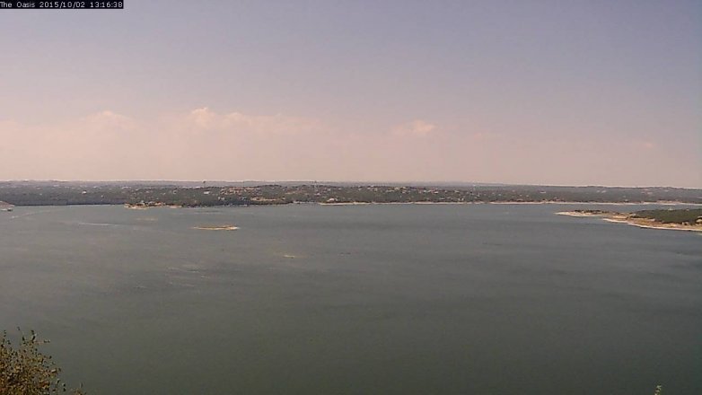 Lake Travis webcam, October 2, 2015 12:25 PM CT