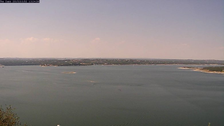 Lake Travis webcam, October 2, 2015 12:30 PM CT
