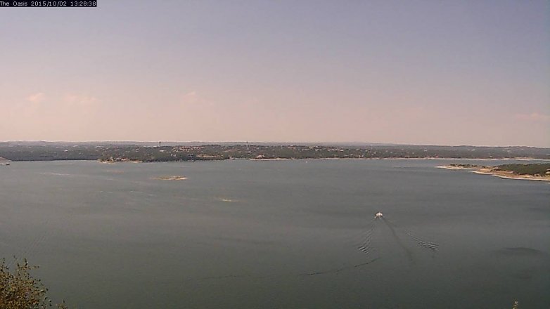 Lake Travis webcam, October 2, 2015 12:35 PM CT