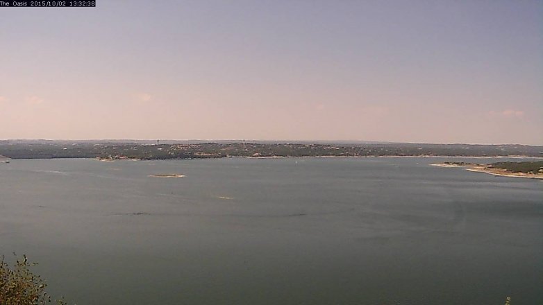 Lake Travis webcam, October 2, 2015 12:40 PM CT