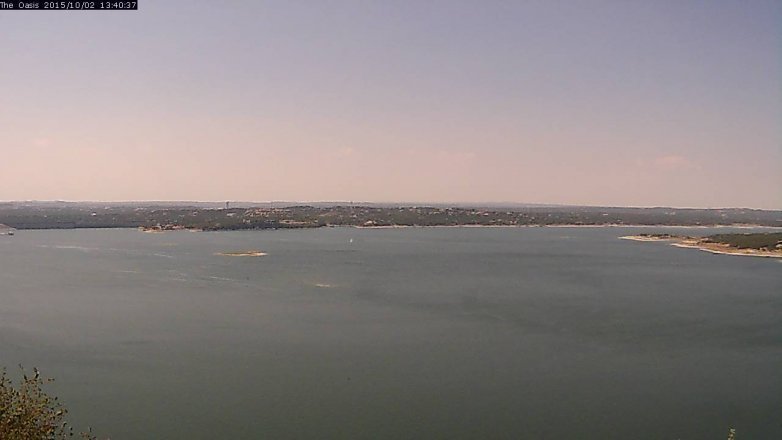 Lake Travis webcam, October 2, 2015 12:45 PM CT