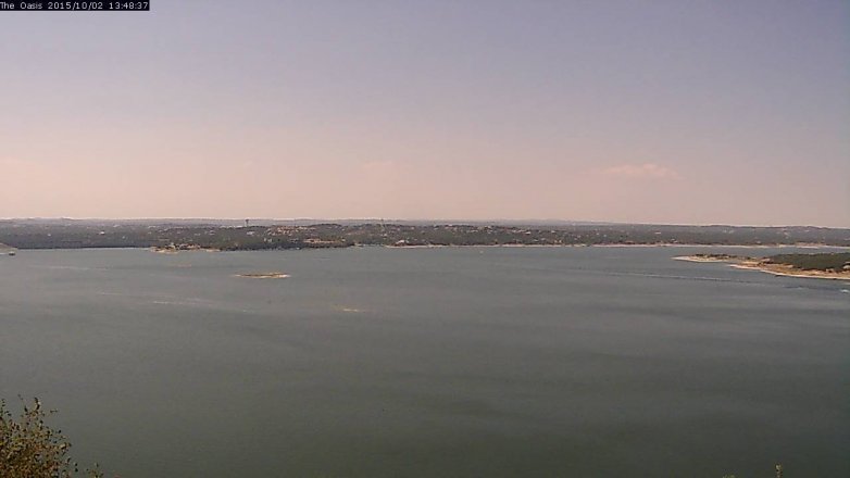Lake Travis webcam, October 2, 2015 12:55 PM CT