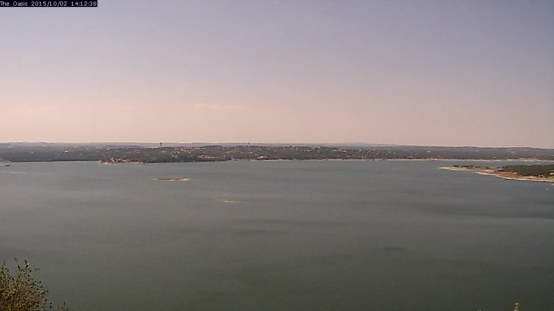 Lake Travis webcam, October 2, 2015 1:20 PM CT