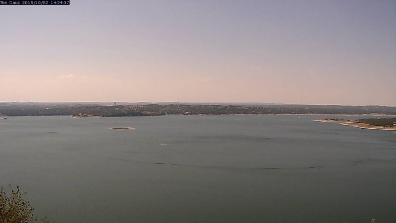 Lake Travis webcam, October 2, 2015 1:30 PM CT
