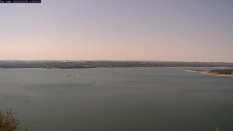Lake Travis webcam, October 2, 2015 1:40 PM CT