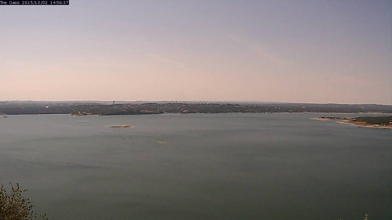 Lake Travis webcam, October 2, 2015 2:00 PM CT