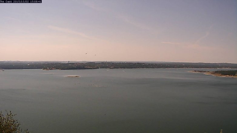 Lake Travis webcam, October 2, 2015 2:15 PM CT