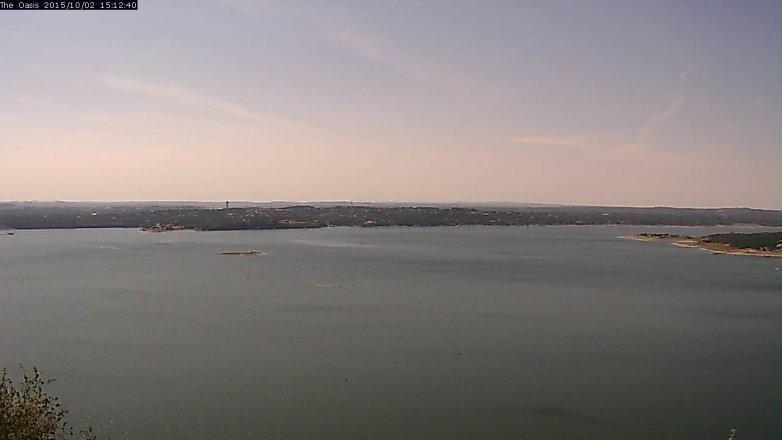 Lake Travis webcam, October 2, 2015 2:20 PM CT