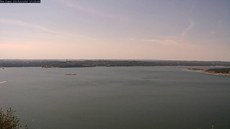Lake Travis webcam, October 2, 2015 2:25 PM CT