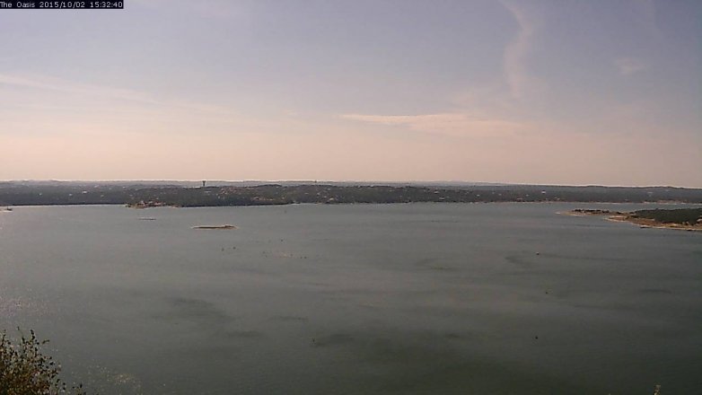 Lake Travis webcam, October 2, 2015 2:40 PM CT