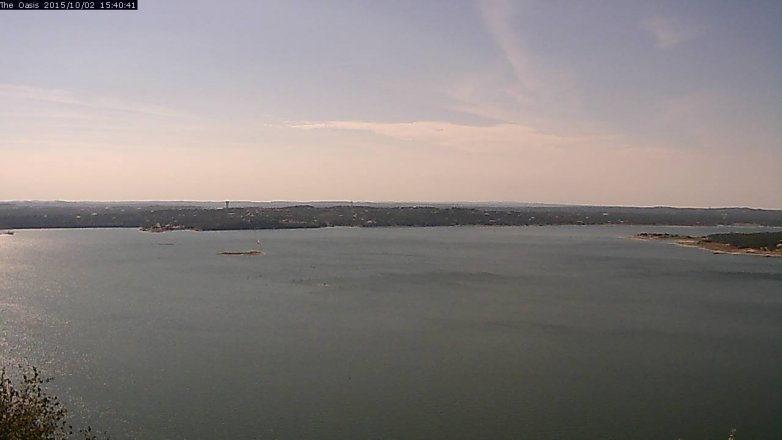 Lake Travis webcam, October 2, 2015 2:50 PM CT