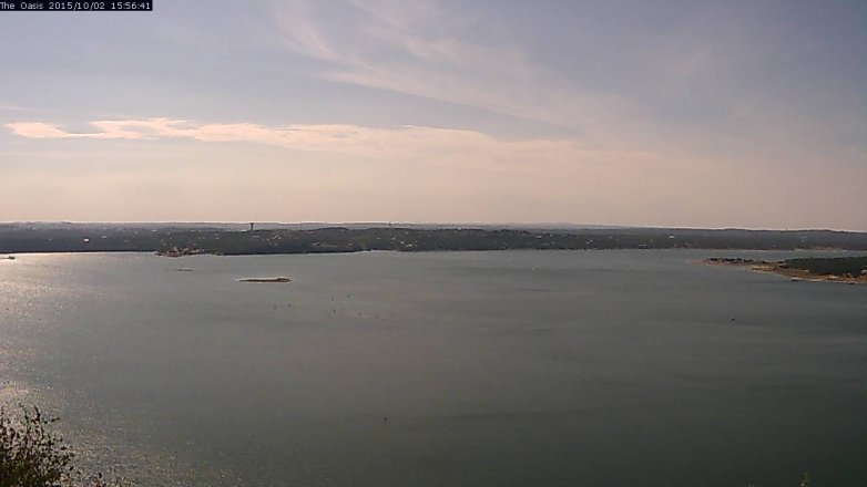 Lake Travis webcam, October 2, 2015 3:05 PM CT