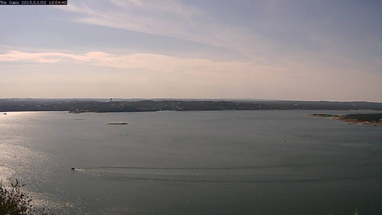 Lake Travis webcam, October 2, 2015 3:10 PM CT