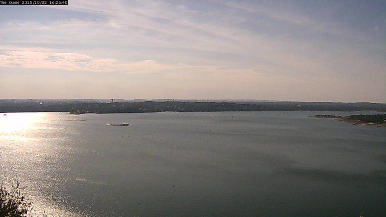Lake Travis webcam, October 2, 2015 3:30 PM CT