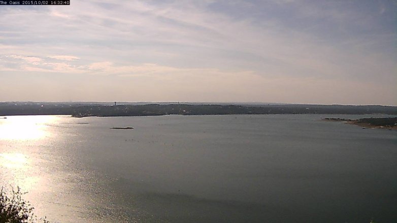Lake Travis webcam, October 2, 2015 3:40 PM CT