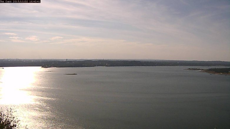 Lake Travis webcam, October 2, 2015 3:45 PM CT